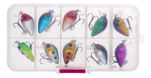 10 Unids/caja Mini Señuelos De Pesca 10 Colores Cebos 2,6 Cm