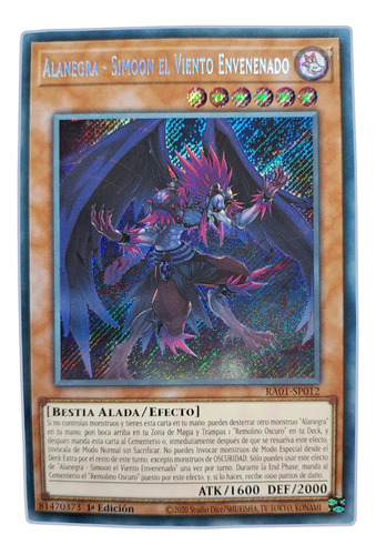 Yugi-oh! Blackwing Simoon The Poison Wind Ra01-en012 Secret