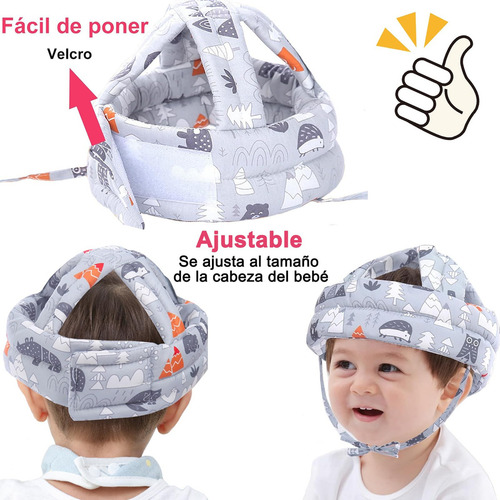Protector De Cabeza Transpirable Ajustable Para Bebés,