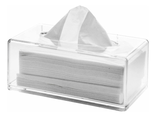Soporte Para Pañuelos De Acrílico Transparente Con Tapa Para