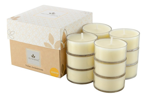 Imagem 1 de 5 de Kit Vela Aromática Premium Verbena C/12 Mini Velas Perfumada