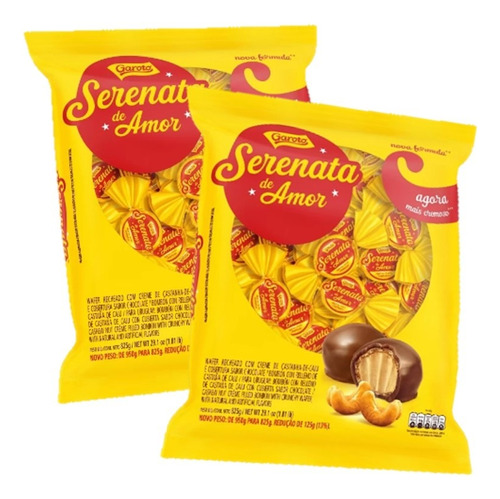 Chocolate Serenata De Amor Garoto Brasil 2 Bolsas (1.65 Kgs)