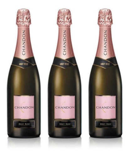 Kit 3 Espumantes Chandon Brut Rosé 750mlChandon 750 ml