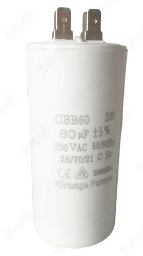 Capacitor Redondo Uso Normal Trabajo Continuo 80uf 250v 5%