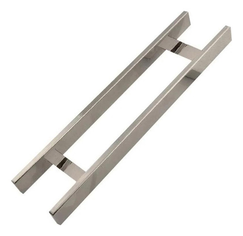 Puxador Duplo 1200mm Porta Madeira Vidro 40x10 Inox Escovado Cor Cinza