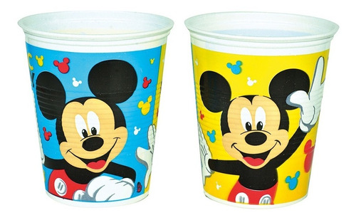 Vaso Mickey Mouse  X10 U. Personaje  Cotillon Cumpleaños