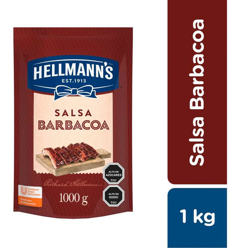 Salsa Barbacoa Hellmans 1 Kg (3 Unidades)-super