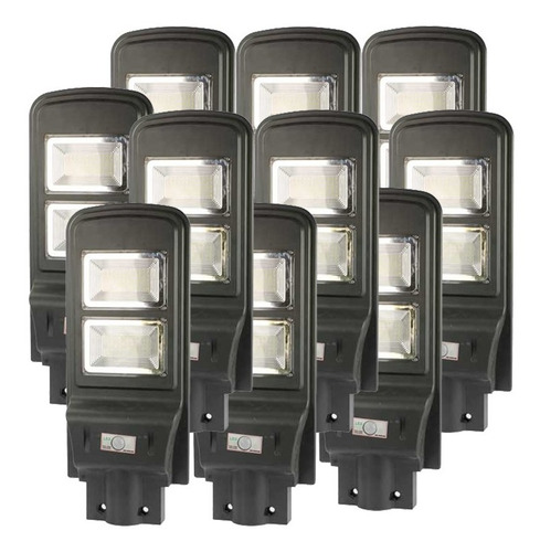 10-pack Luminaria Solar Urbana 40w Sensor Movimiento/control