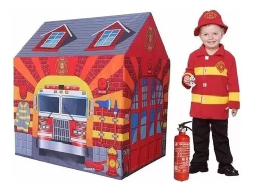 Carpa Estación De Bomberos Casita De Juegos