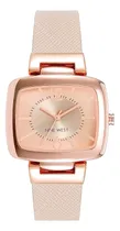 Comprar Reloj Pulsera Nine West Nw\u002F1856rgbh Con Correa De Cuero Color Rosa Pálido - Fondo Rosa Claro