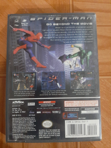 Spider-man Videojuego Original Nintendo Gamecube (Usado)