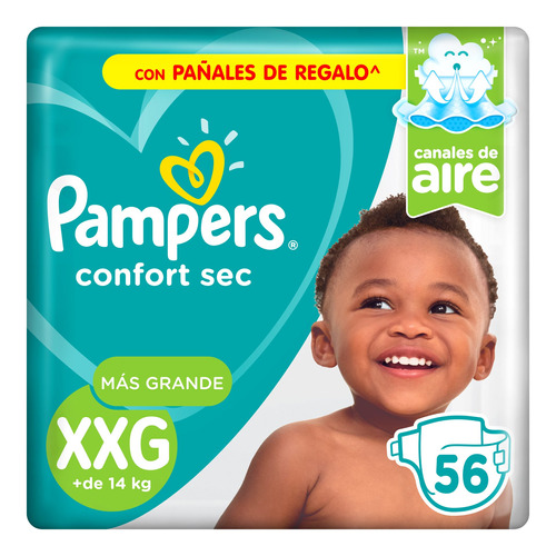 Pañales Pampers Confort Sec  XXG