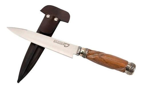 Cuchillo Artesanal Galloneado.doble Virola Alpaca Inox 14cm