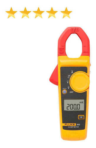 Alicate Amperímetro Fluke 303 Catiii 600v, Garra 30mm