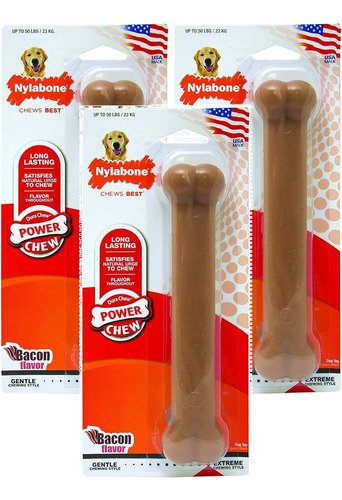 Nylabone - Paquete De 3 Juguetes Masticables, Gigantes, Hues