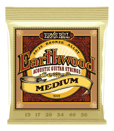 Cuerdas Ernie Ball 2002 Acustica Earthwood Medium Calibre 13