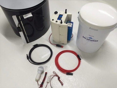 Imagen 1 de 6 de Kit Solar Camping, Panel Solar, Focos Led, Bateria Portatil