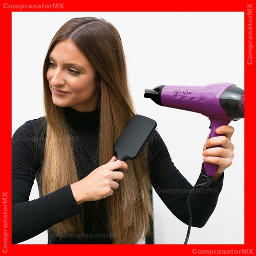 Secadora de cabello Revlon Essentials Control de frizz RVDR773 violeta y negra 110V