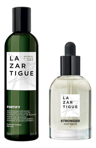 Lazartigue Fortify Shampoo +stronger Hair Serum Pack 2 Pieza