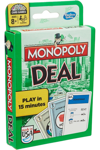 Juego De Cartas De Reparto Monopoly