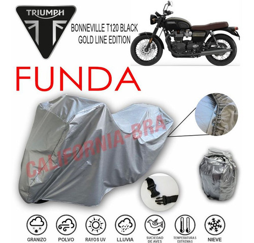 Funda Cubierta Lona Triumph Bonneville T120 Black Gold Line