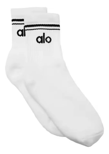 Calcetas Alo Yoga Algodón Unisex 3 Pares / Blancas Unitalla