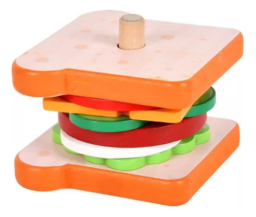 Juguete De Comida Montessori Hamburger Kitchen