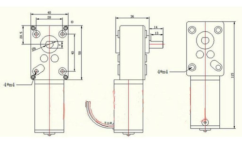 Imagen 7 de 12 de 3pcs Worm Box Motor High Reducir 12v