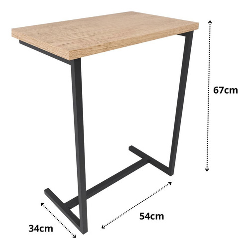 Mesa Lateral Retangular Leitura Notebook Sofa Escritório