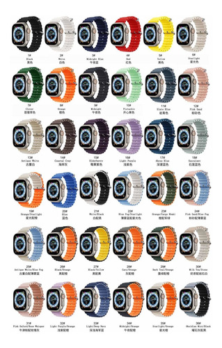 Imagen 1 de 10 de Correa Para Apple Watch Ultra Tipo Ocean