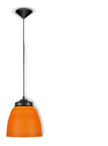 Lámpara Campana Colgante De Polipropileno - 1 Luz - Naranja