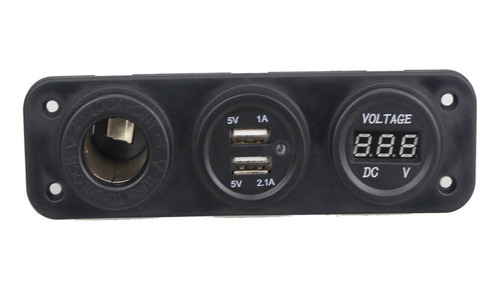 Conector Cargador Usb Encendedor Cigarros Y Voltimetro Auto