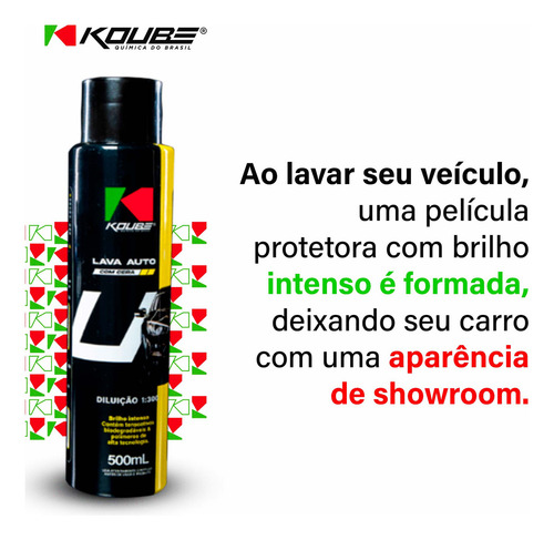 Lava Auto Com Cera 500ml Brilho Intenso Koube