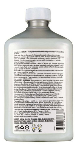 Lola Cosmetics Liso, Leve And Solto - Shampoo 250ml Blz