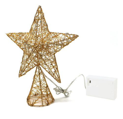 Cvhomedeco. Estrella De Arbol Con Luces Led Blancas Calidas