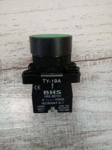 Botão Pulso ( Vd, Vm, Am, Pr )m Base Plástica Furo 22mm
