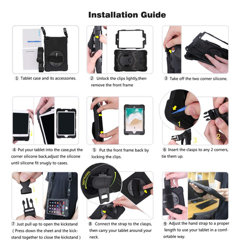 Funda Braecn Galaxy Tab Active 2, Funda Resistente, Con C...