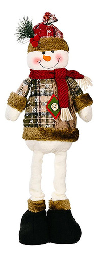 Figura Navideña Con Piernas Elásticas, Muñeco De Nieve