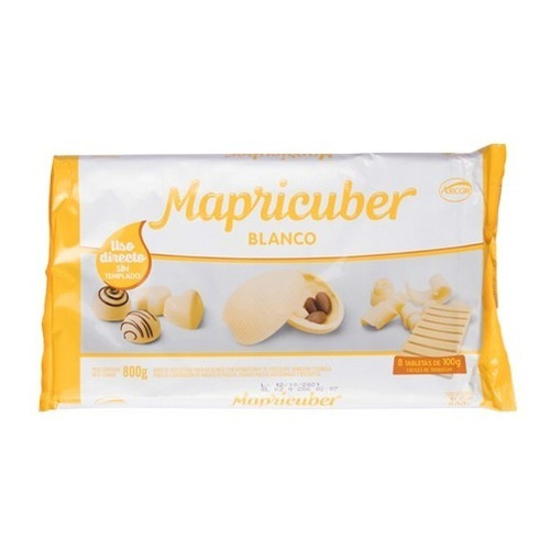 Chocolate Mapricuber X800gr. (semi, Leche Y Blanco)