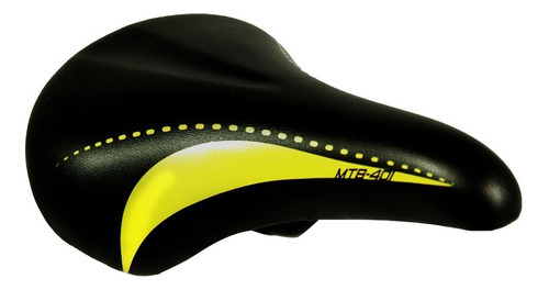 Asiento Forza Montaña Mtb Negro/amarillo Con Reflejante