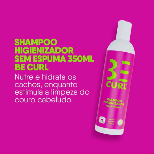 Shampoo Higienizador No Poo Sem Espuma Be Curl 350ml
