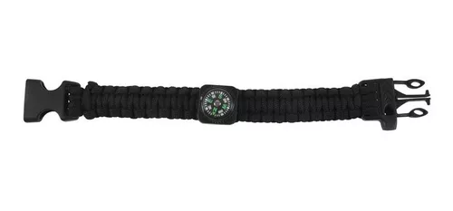 PULSERA PARACORD BRUJULA CHISQUERO PEDERNAL