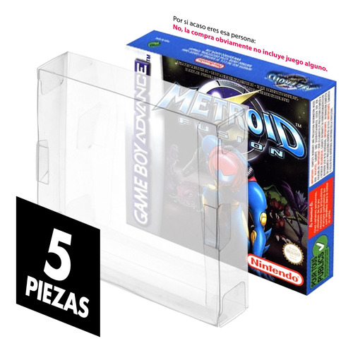 Pack X5 Caja Protectora Pet Para Game Boy Gba Gbc Juegos Cib