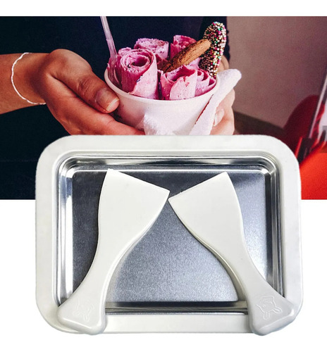 Máquina Para Hacer Rollos De Helado Con 2 Raspadores, Máquin