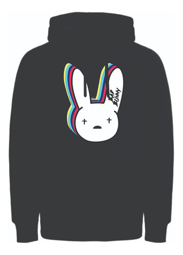 Buzos Busos Hoodie Bad Bunny Logo Conejo Adultos Niños