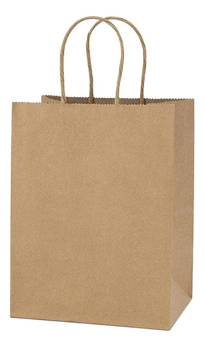 Bolsa De Papel Kraft M 27 X 22 X 11 Cm (12 Und.)