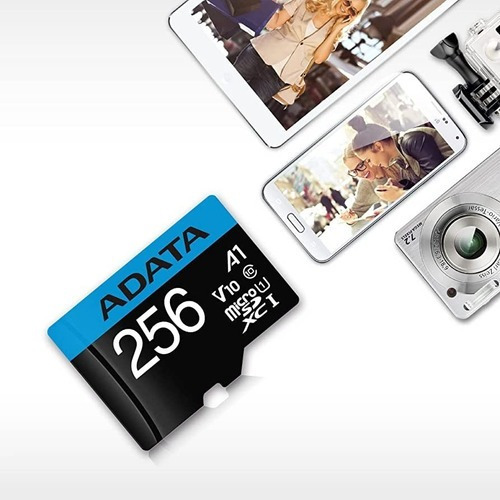 Imagen 2 de 10 de Memoria Micro Sd 256gb Clase 10 80mb/s Adata Uhs-i Cel Camar