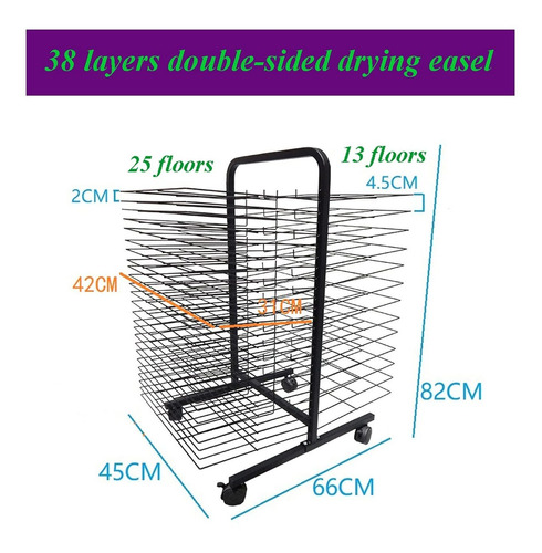 Zxff Estante Secado Doble Cara Artistico Protegen Obra Wq