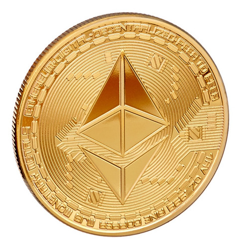 Ethereum Criptomoneda Oro Plata Ether Eth Moneda Fantasia