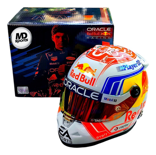 Casco Formula 1 Max Verstappen Redbull 2023 Schuberth 1:2